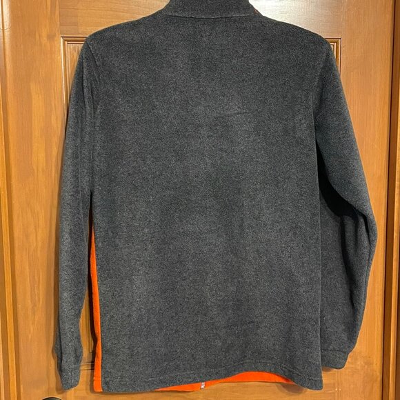 Boys L Columbia Fleece jacket EUC Orange and Gray (14/16) - Picture 5 of 6